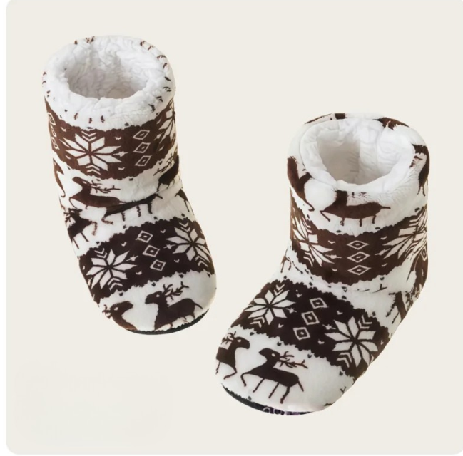 Chausson Renne de Noël Coton/PVC