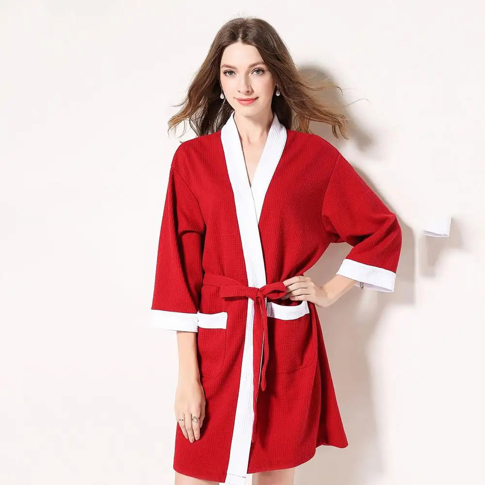 Peignoir Coton/Polyester Gaufré Printemps/Été Homme et Femme