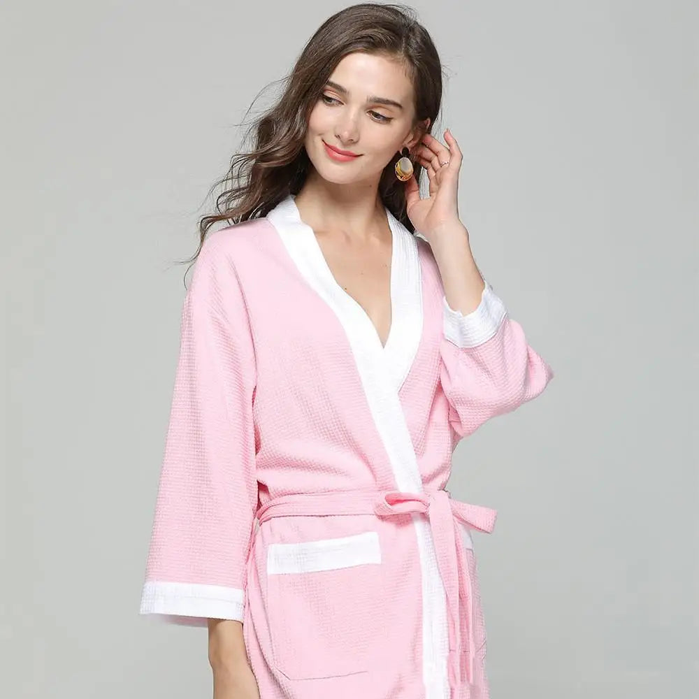 Peignoir Coton/Polyester Gaufré Printemps/Été Homme et Femme
