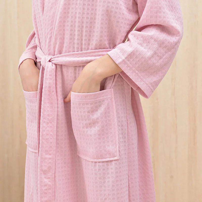 Peignoir de bain coton gaufré Homme et Femme