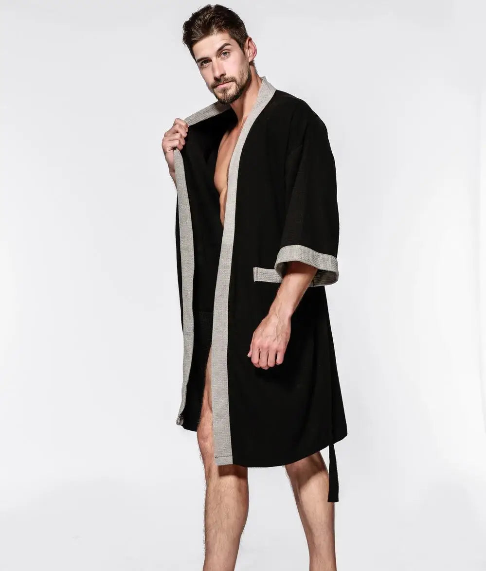 Peignoir Coton/Polyester Gaufré Printemps/Été Homme et Femme