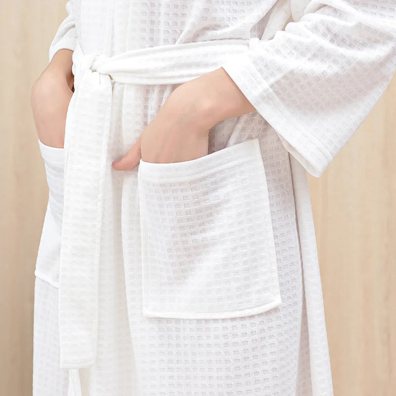 Peignoir de bain coton gaufré Homme et Femme