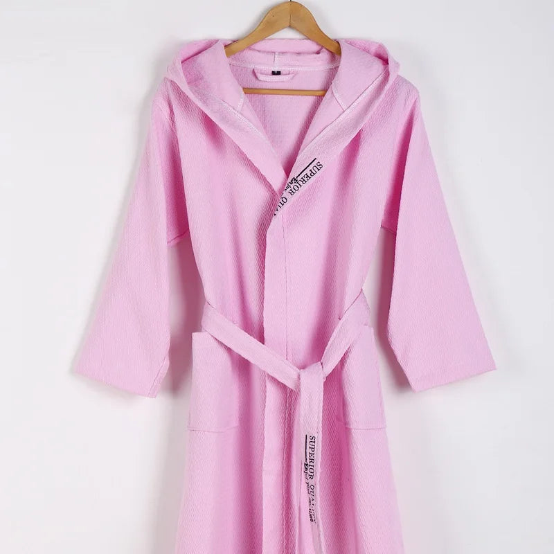 Peignoir de bain coton gaufré Unisexe