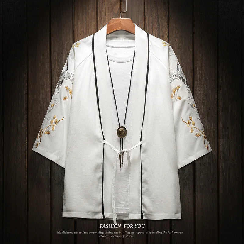 Haori Japonais Polyester/Lin