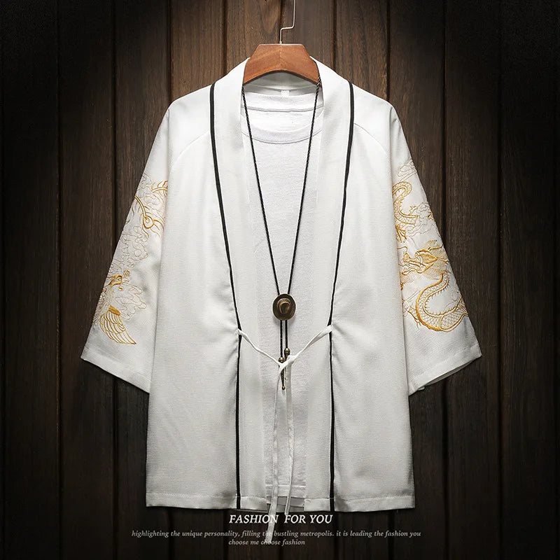 Haori Japonais Polyester/Lin