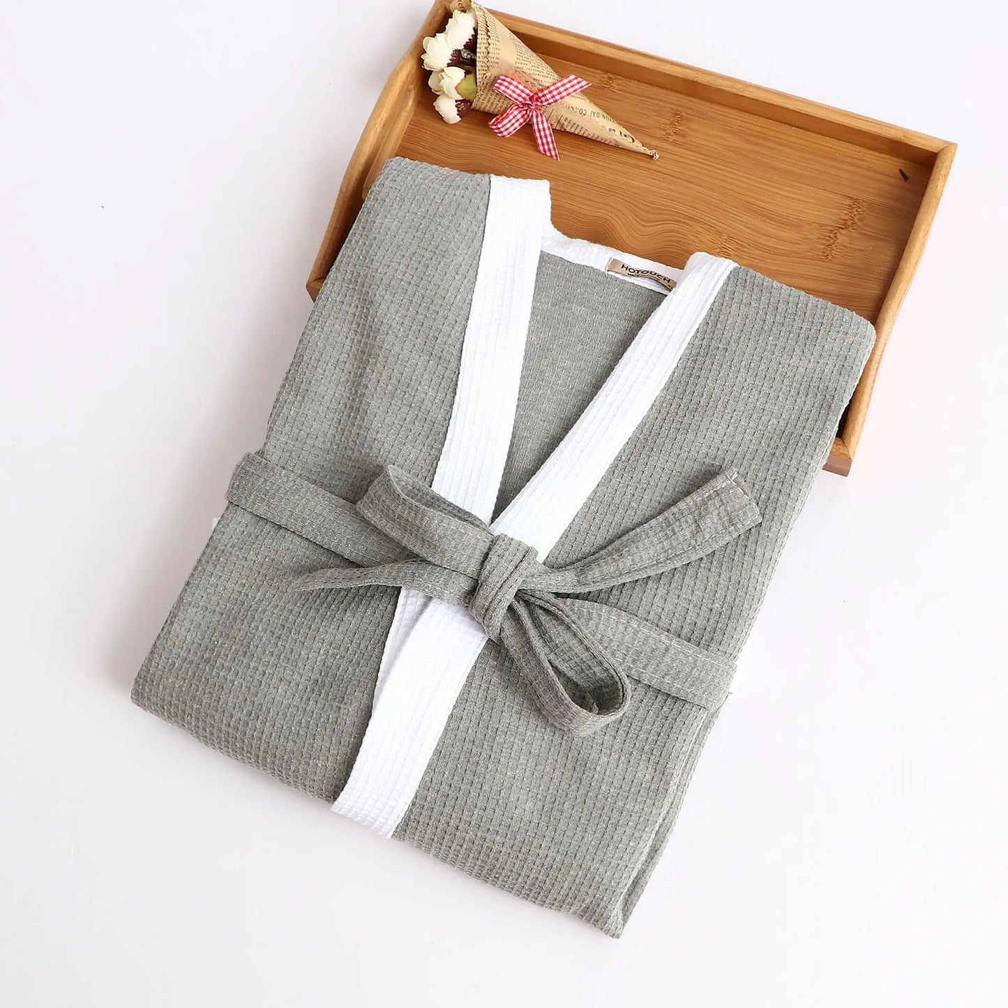 Peignoir Coton/Polyester Gaufré Printemps/Été Homme et Femme