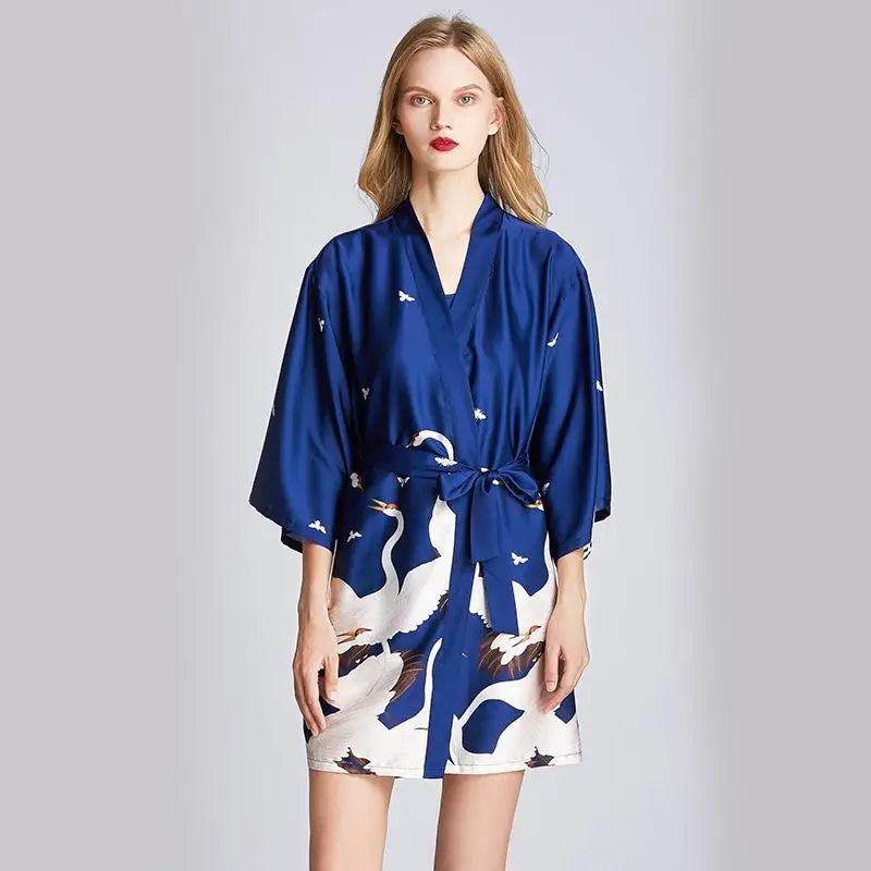 Peignoir printemps Satin Rayon/imitation Soie Femme