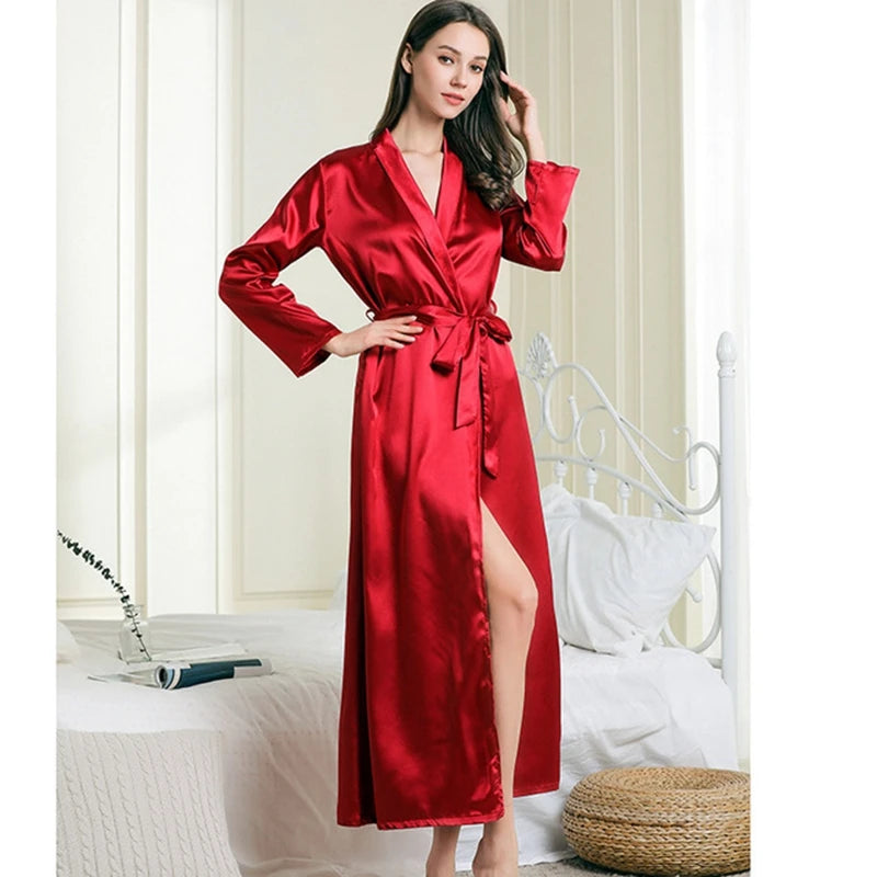 Peignoir et nuisette Imitation Soie Femme