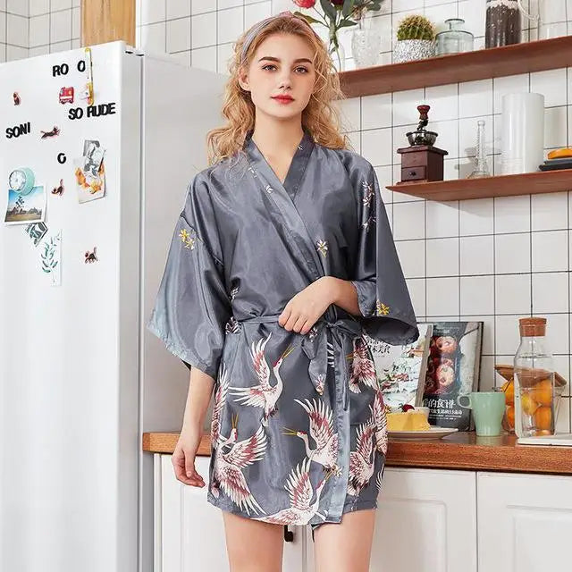 Peignoir printemps Satin Rayon/imitation Soie Femme
