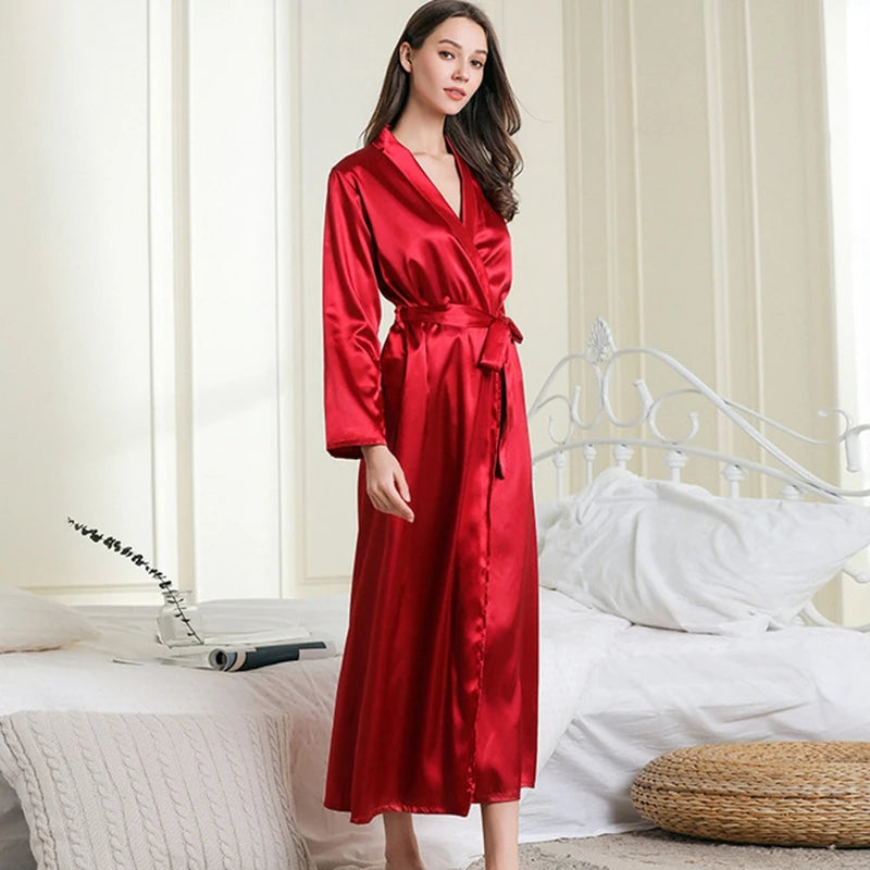 Peignoir et nuisette Imitation Soie Femme