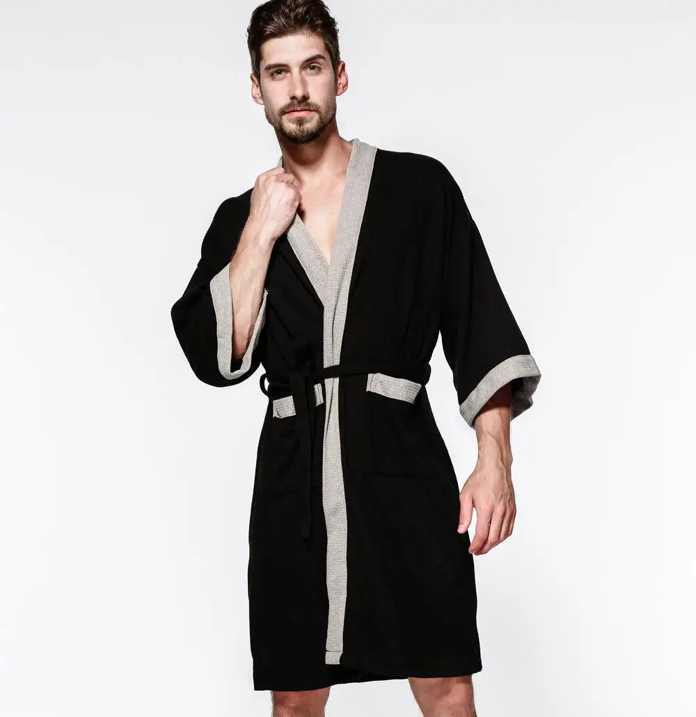 Peignoir Coton/Polyester Gaufré Printemps/Été Homme et Femme