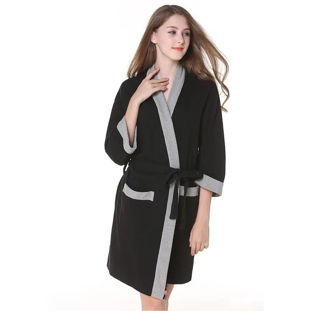 Peignoir Coton/Polyester Gaufré Printemps/Été Homme et Femme