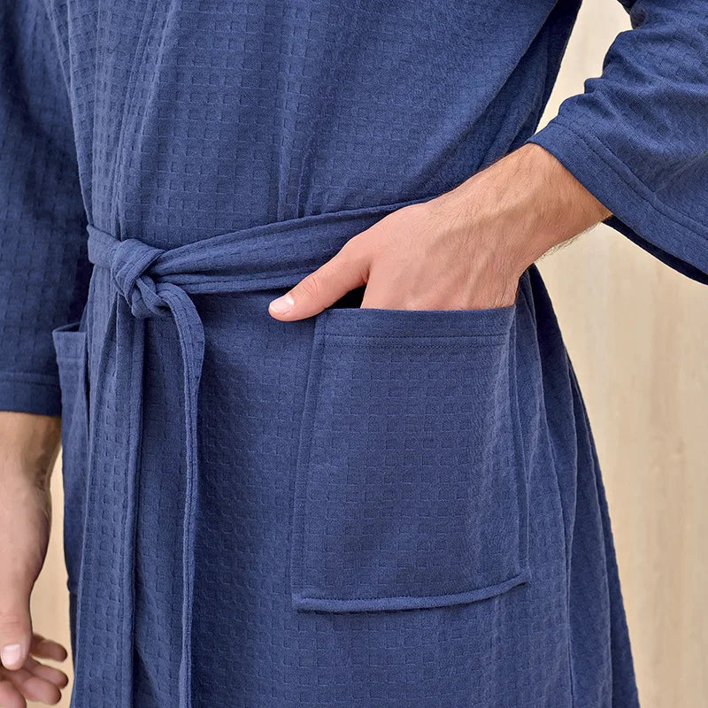 Peignoir de bain coton gaufré Homme et Femme