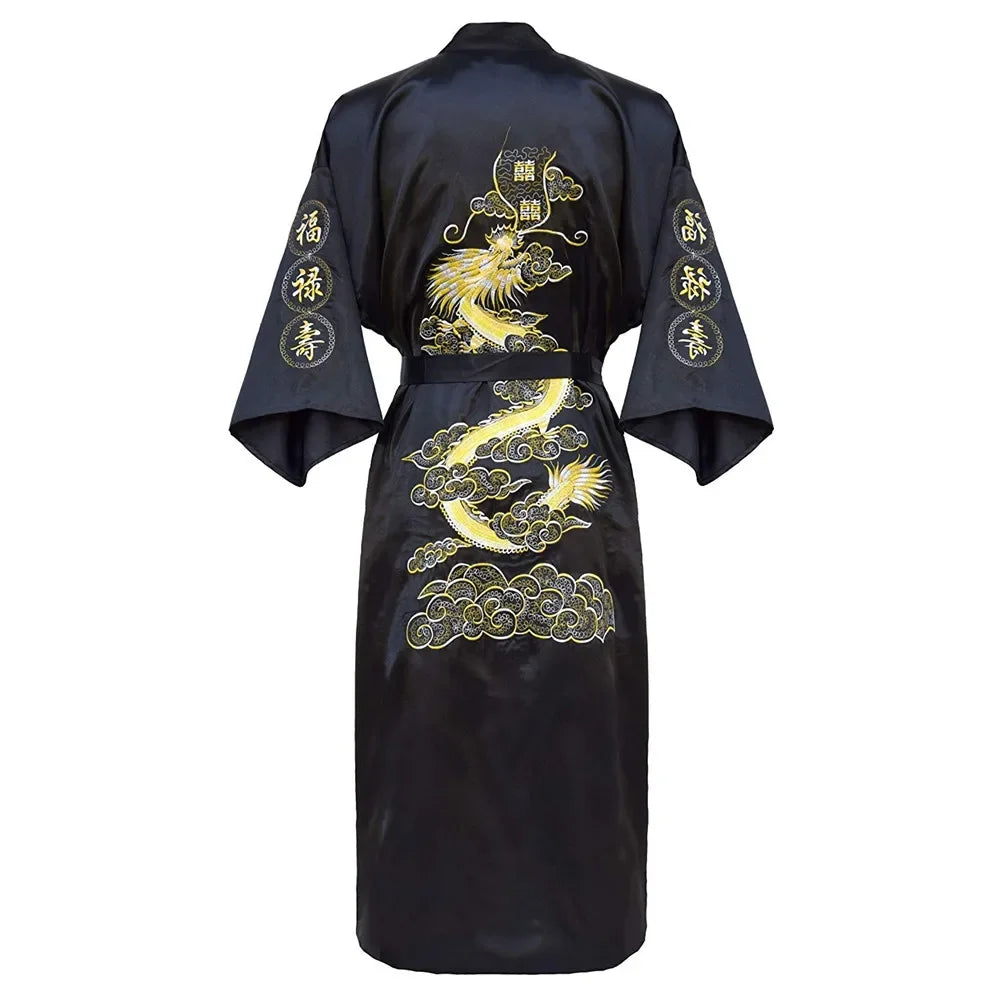 Kimono Dragon Polyester Homme