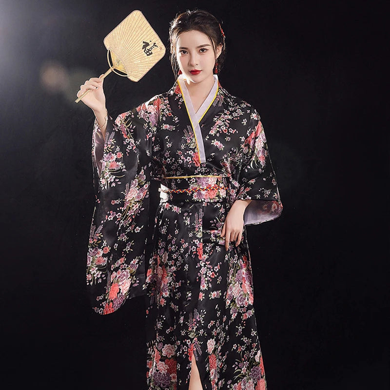 Kimono Japonais Femme élégant Polyester