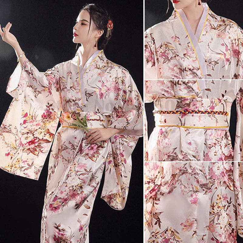 Kimono Japonais Femme élégant Polyester
