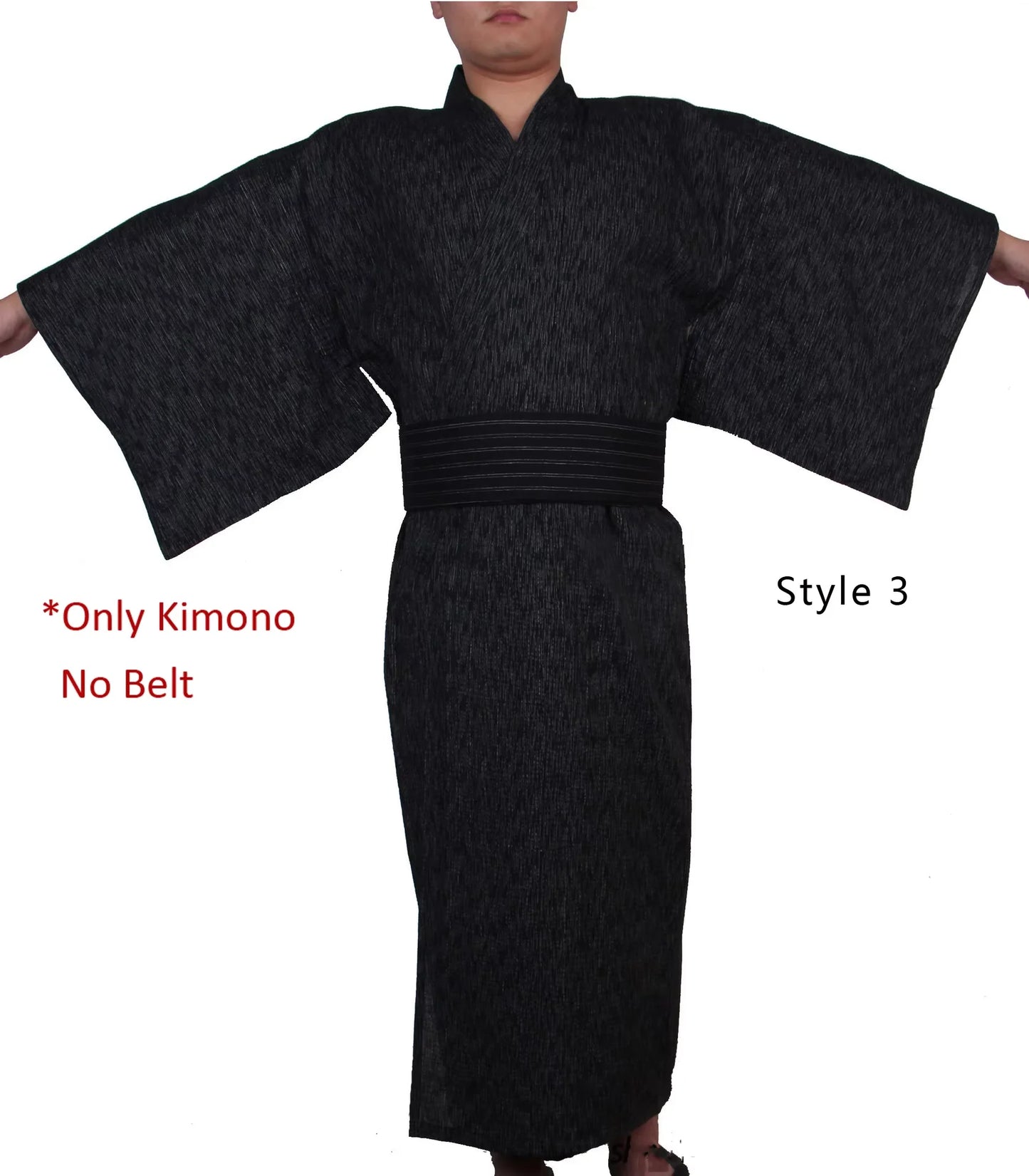 Kimono Japonais coton sans ceinture Homme