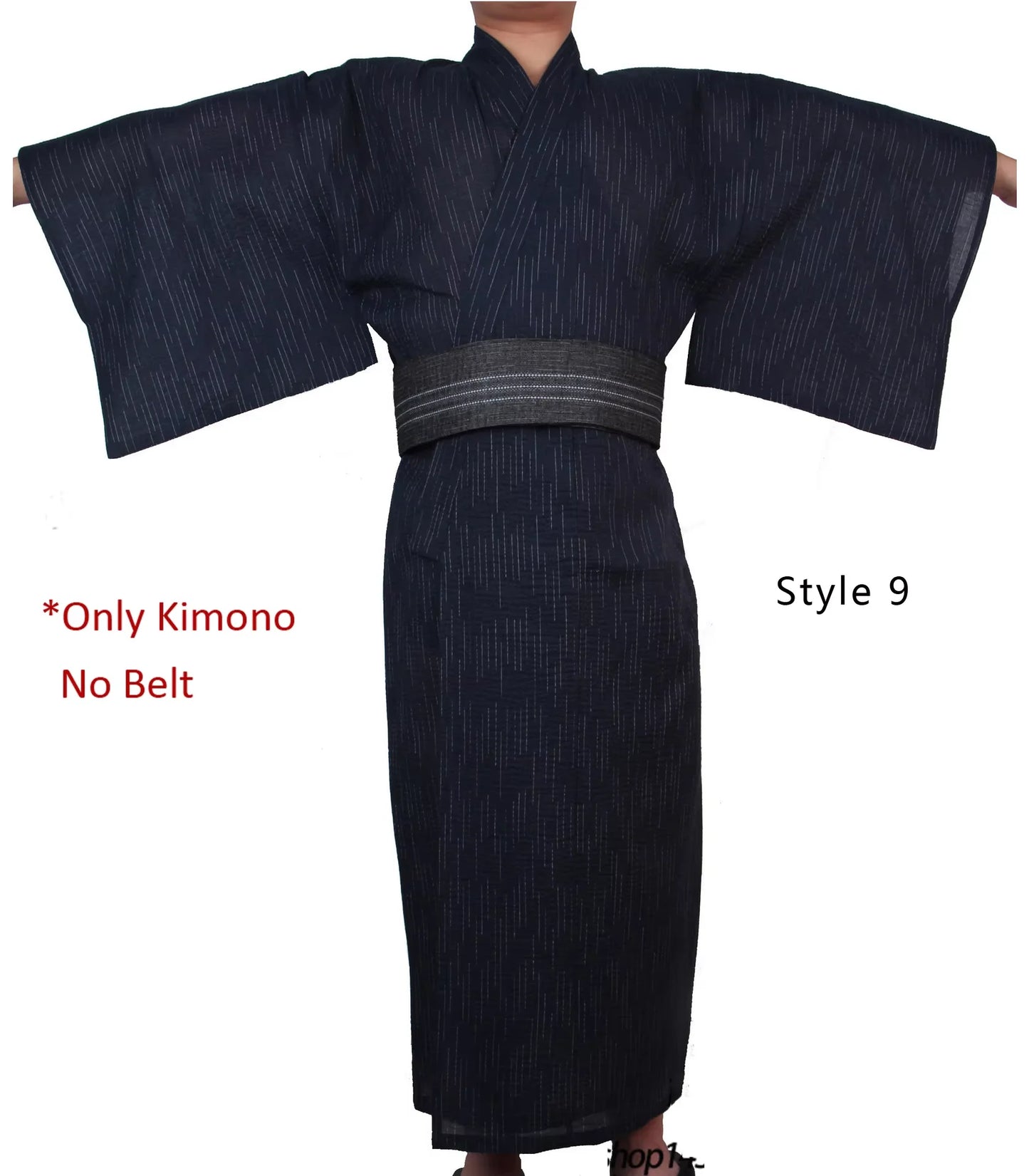 Kimono Japonais coton sans ceinture Homme
