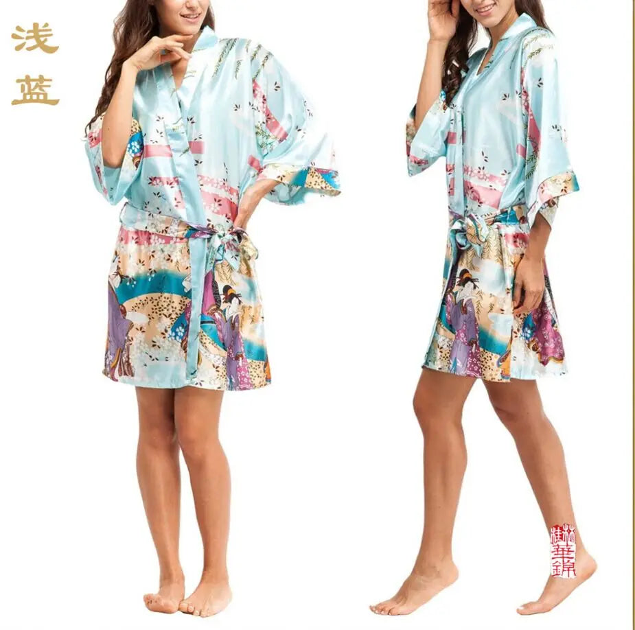 Kimono Satin Rayon Femme