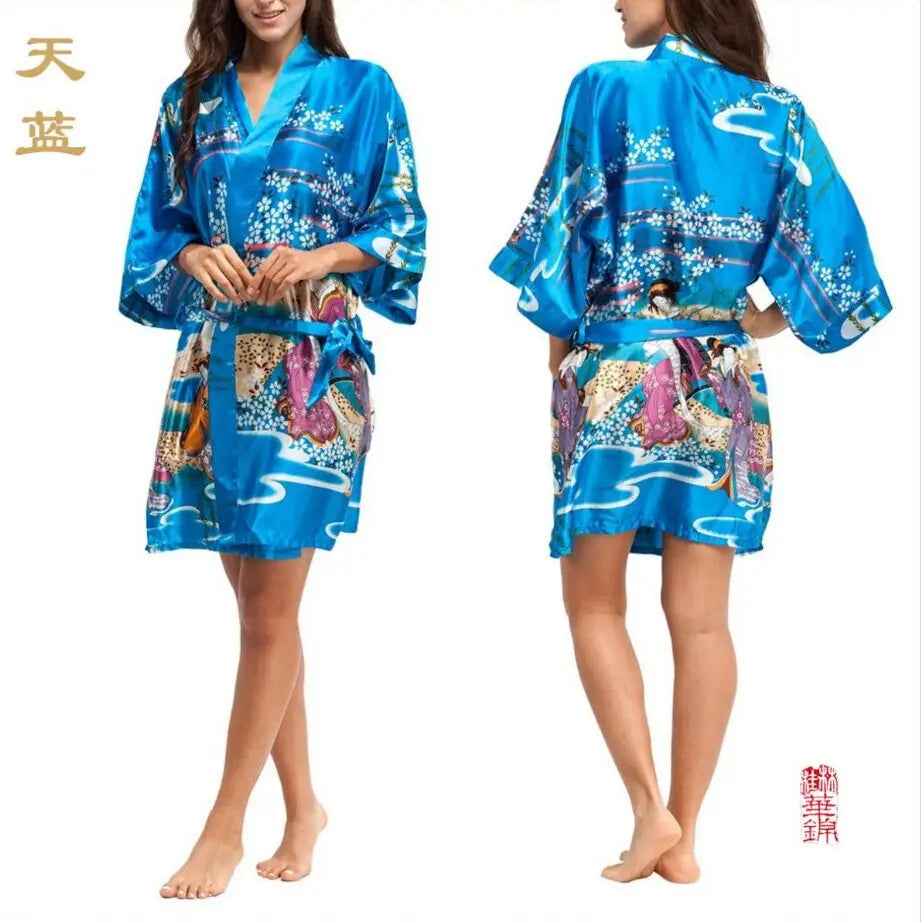 Kimono Satin Rayon Femme