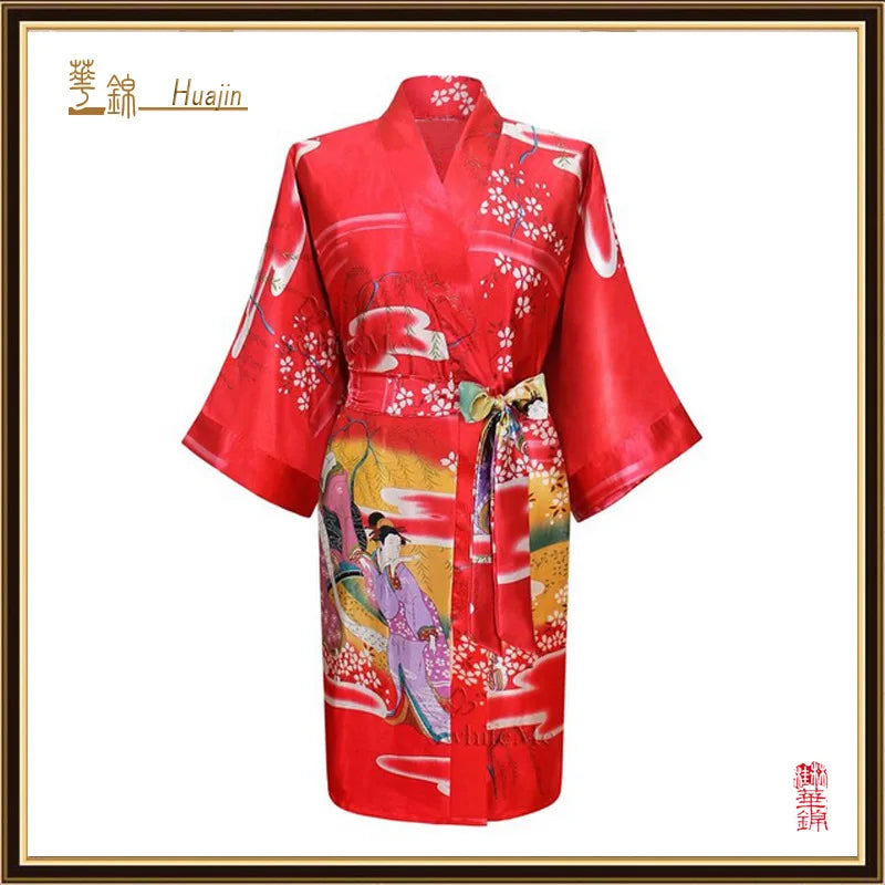 Kimono Satin Rayon Femme