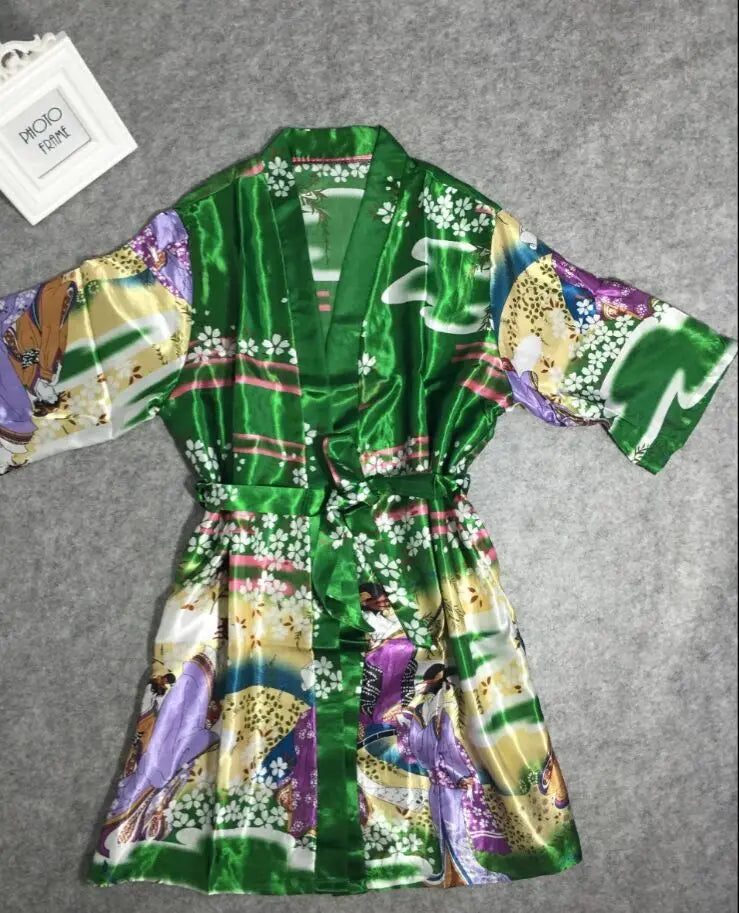 Kimono Satin Rayon Femme
