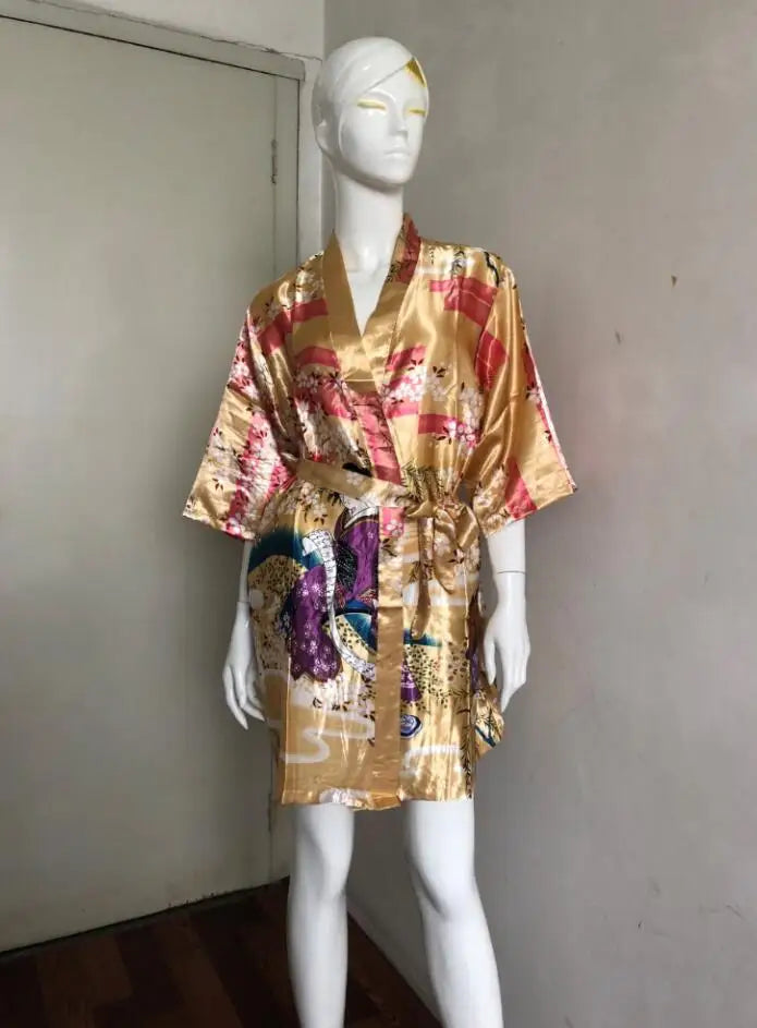 Kimono Satin Rayon Femme