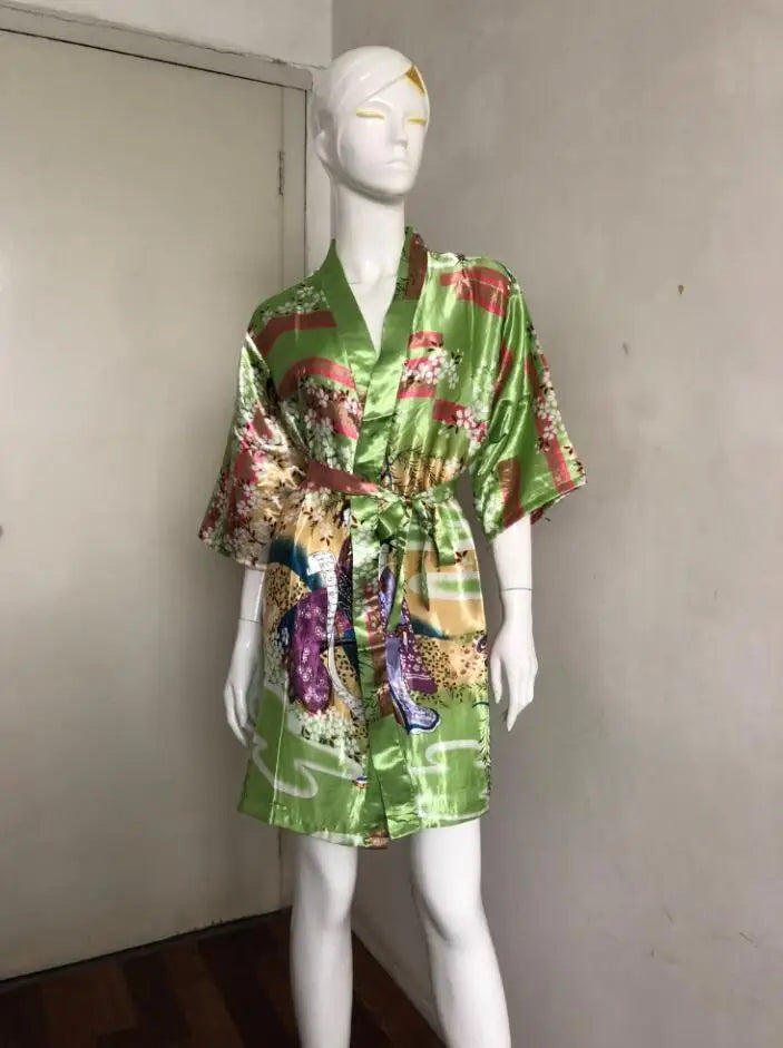 Kimono Satin Rayon Femme