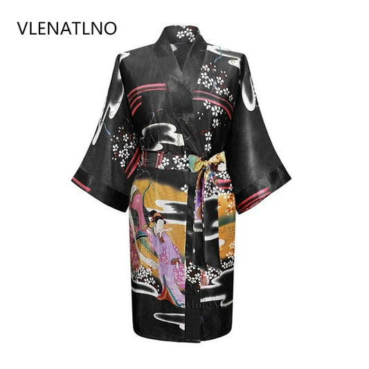 Kimono Satin Rayon Femme