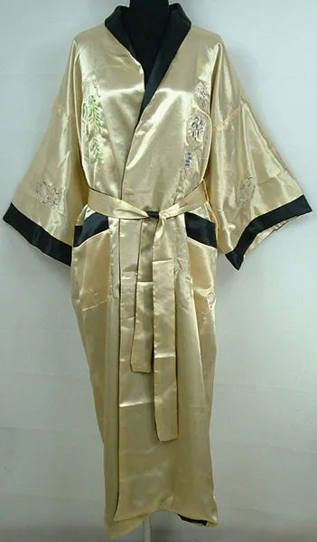 Kimono chinois dragon Satin Rayon/Soie Unisexe