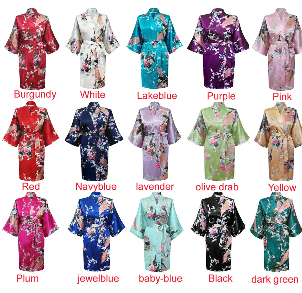 Kimono court Satin Polyester Femme