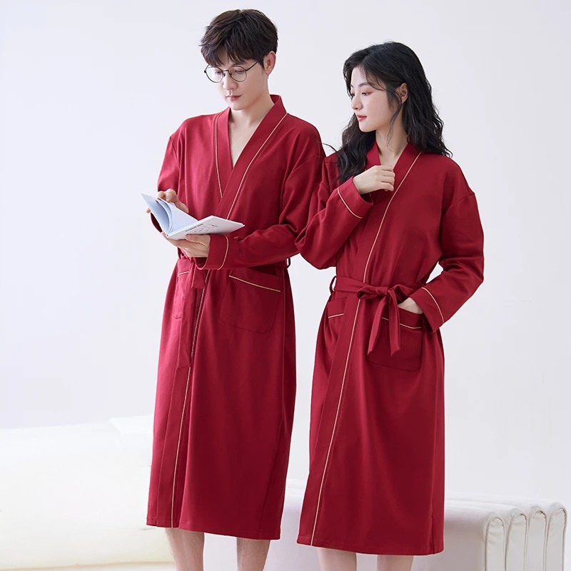 Peignoir Homme et Femme 100% Coton Printemps/Automne