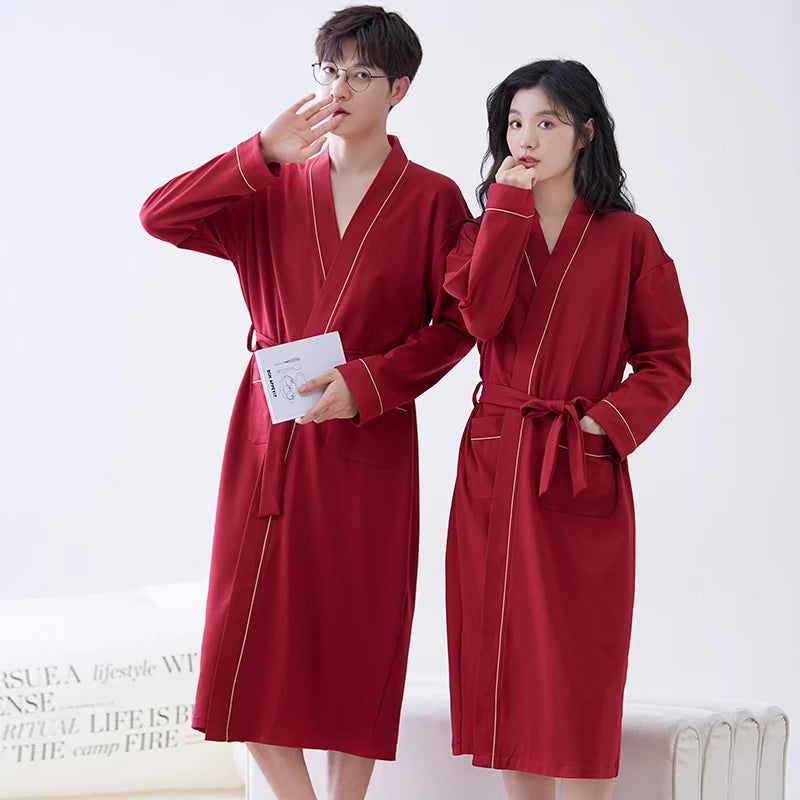 Peignoir 100% Coton Printemps/Automne Unisexe