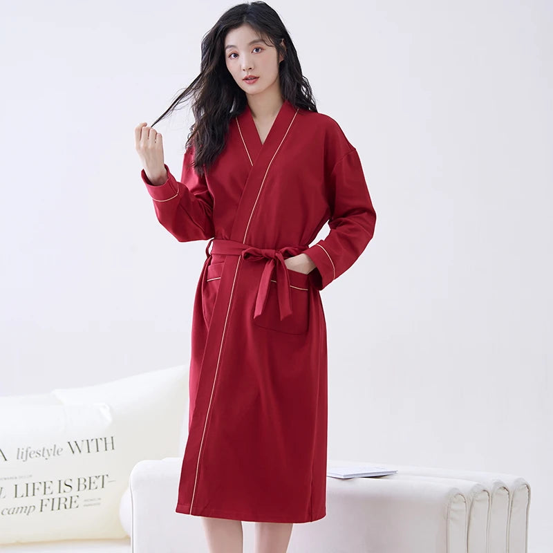 Peignoir 100% Coton Printemps/Automne Unisexe