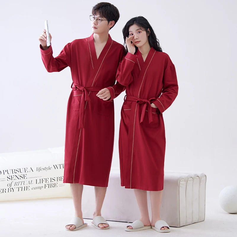 Peignoir 100% Coton Printemps/Automne Unisexe