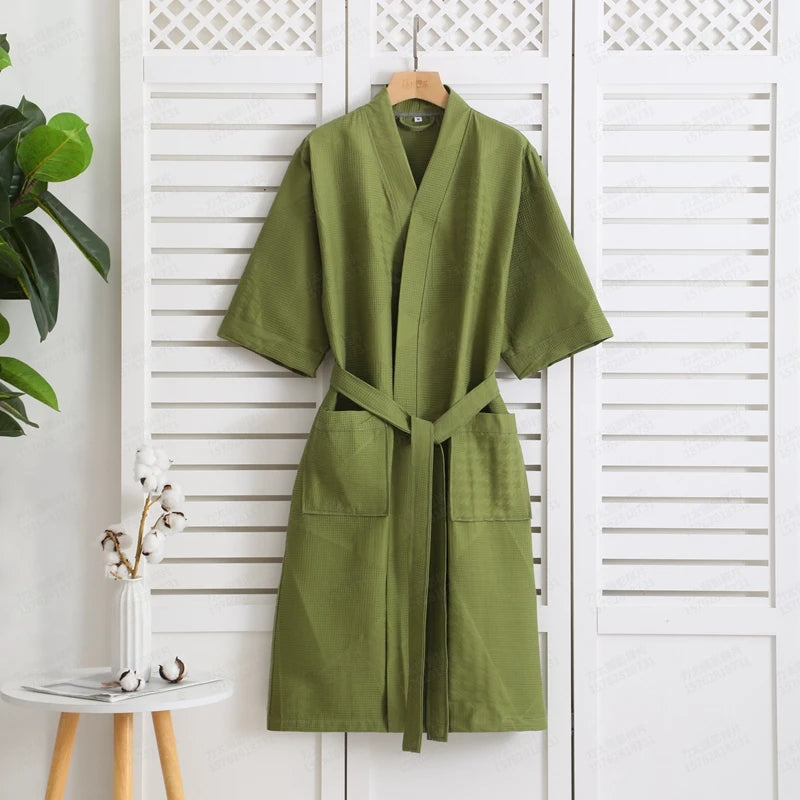 Peignoir 100% Coton gaufré unisexe