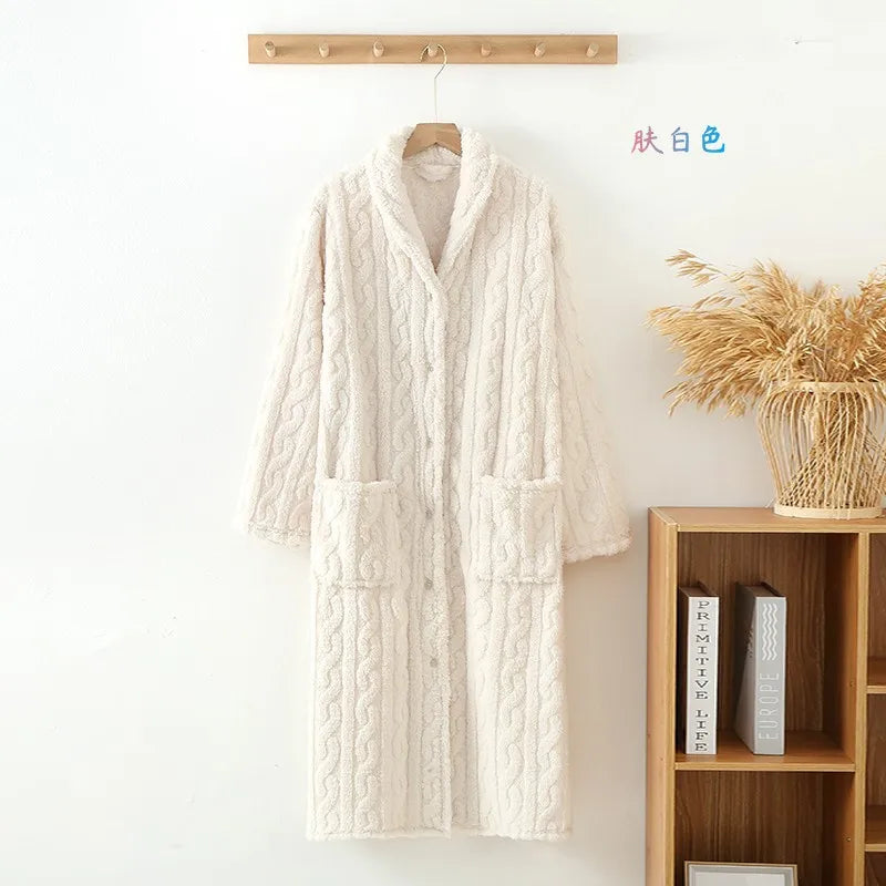 Peignoir Automne/Hiver Flanelle Polyester Unisexe