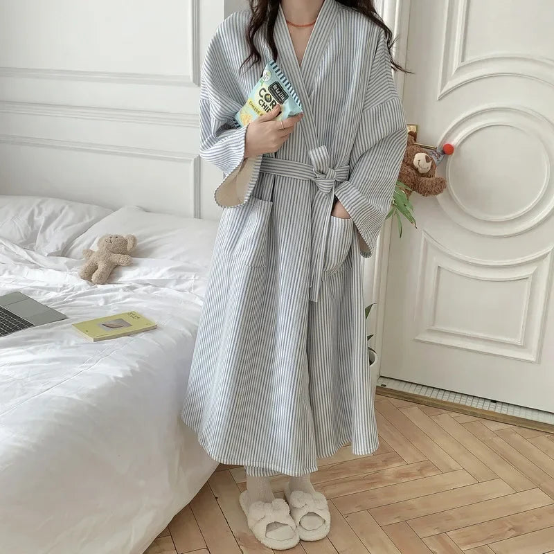 Peignoir Chaud Style Coréen Femme