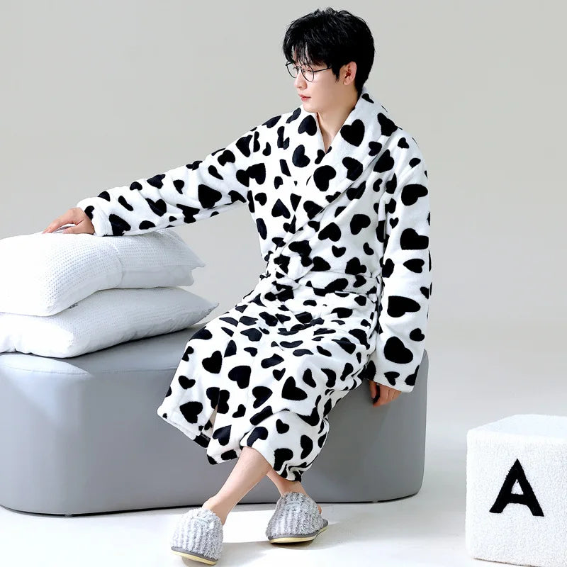 Peignoir Flanelle Polyester Homme