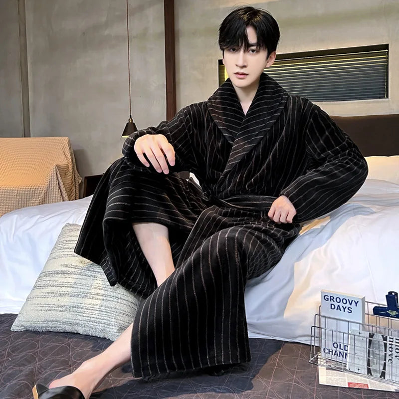 Peignoir Flanelle Polyester Homme