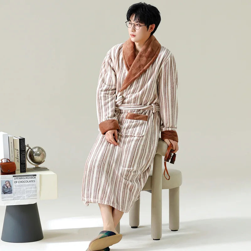 Peignoir Flanelle Polyester Homme