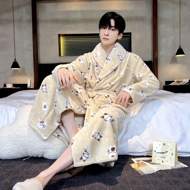 Peignoir Flanelle Polyester Homme