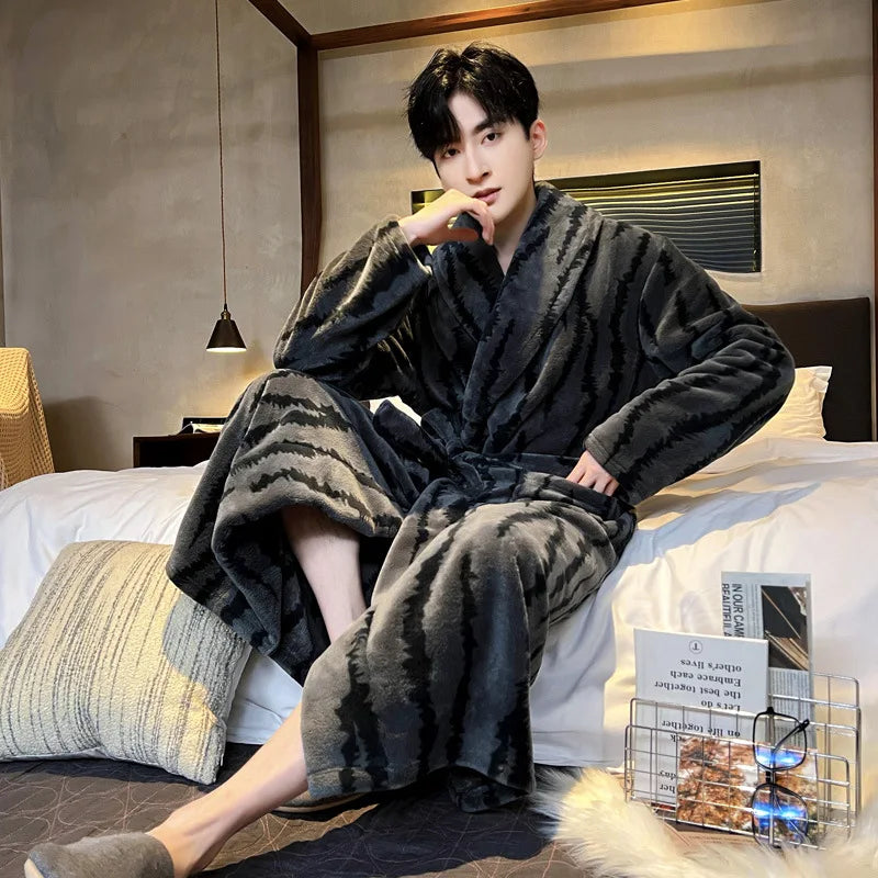 Peignoir Flanelle Polyester Homme