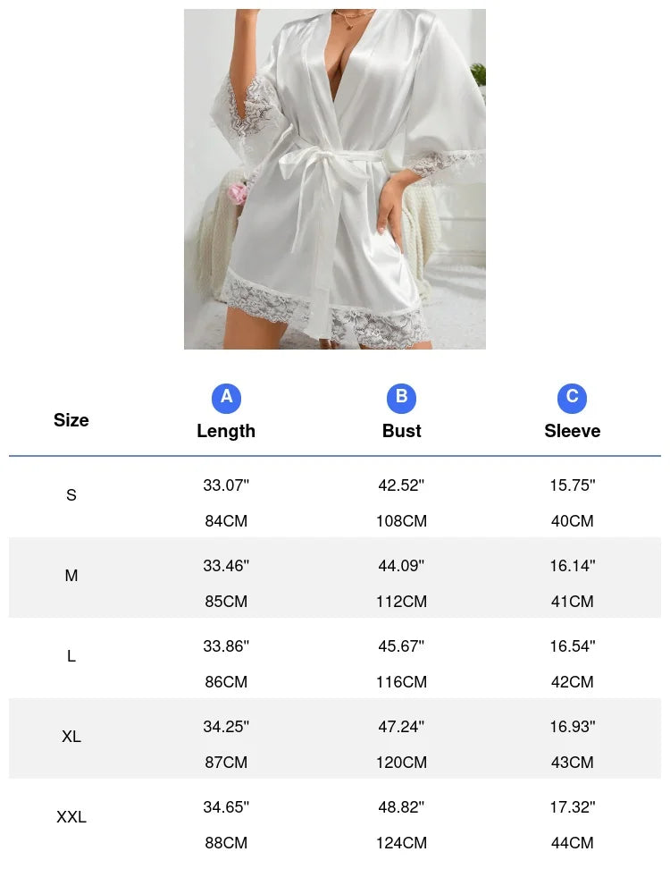 Peignoir Mariée Sexy Satin Polyester Femme