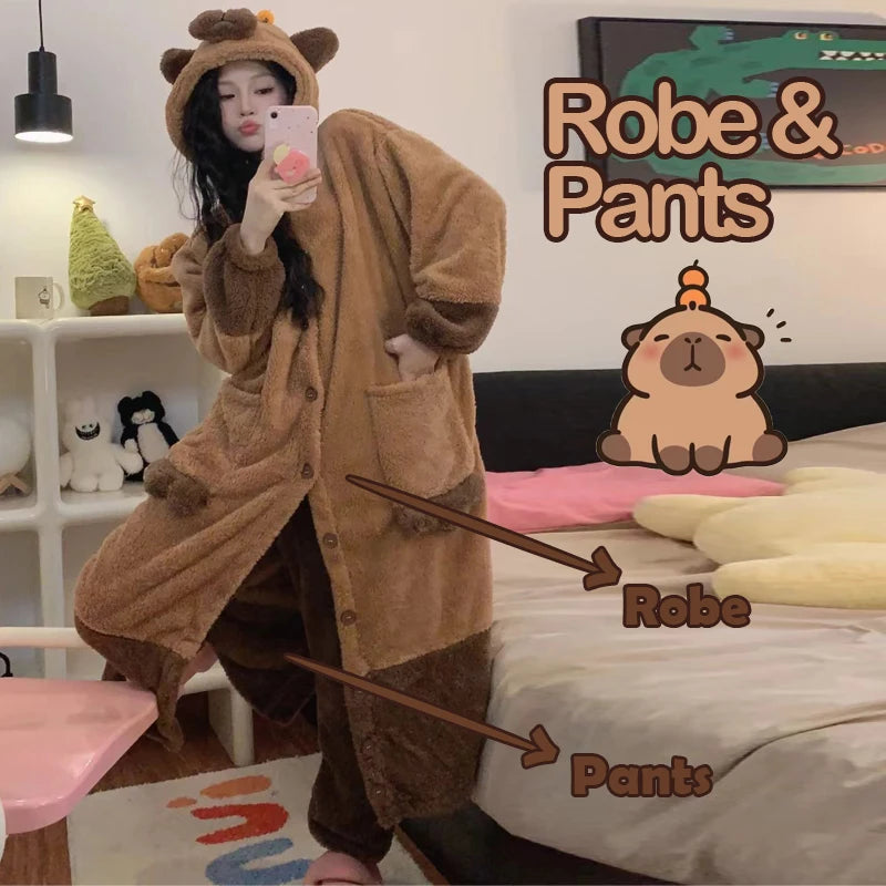 Peignoir Polaire capybara Femme