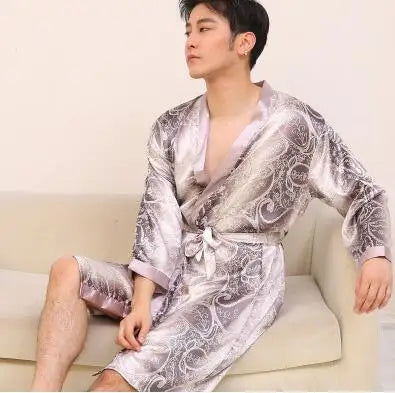 Peignoir Satin Homme
