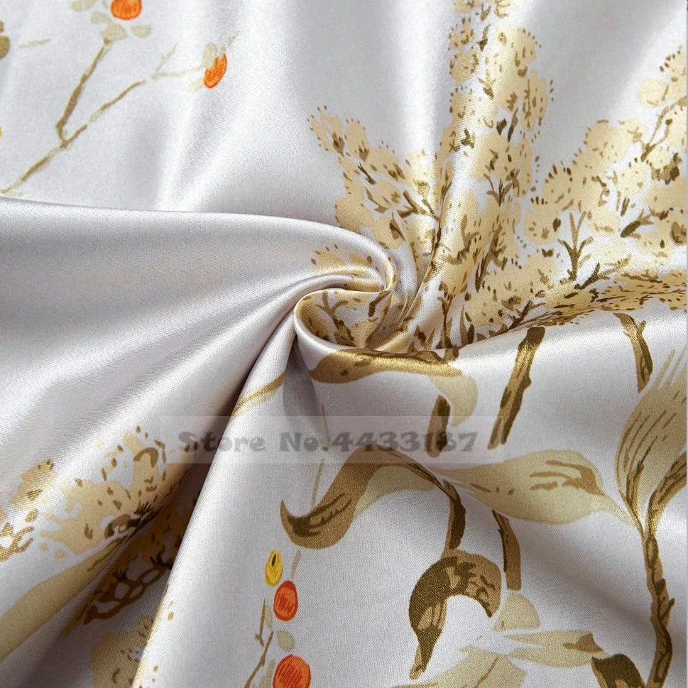 Peignoir Satin Long Imitation Soie Femme