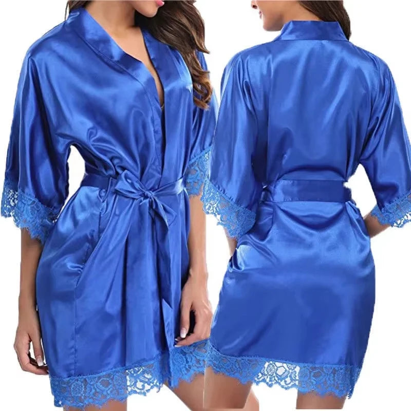 Peignoir Satin sexy Polyester Femme