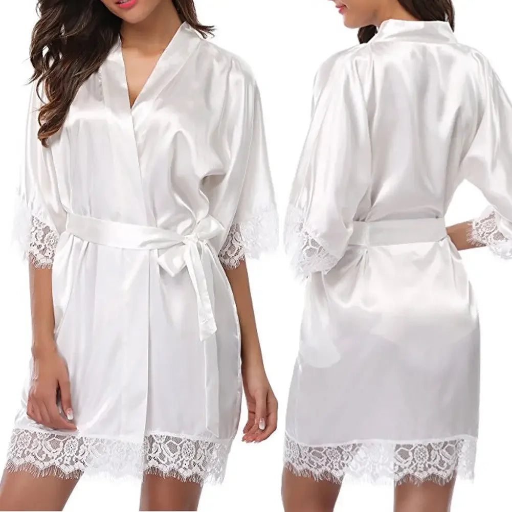 Peignoir Satin sexy Polyester Femme