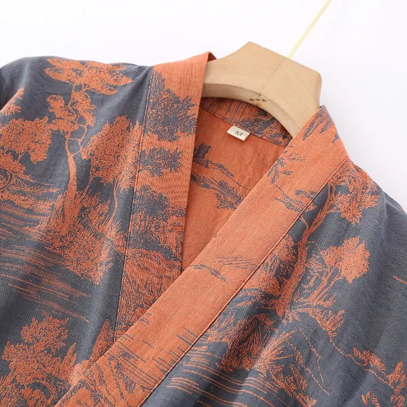 Peignoir coton imprimé unisexe 2